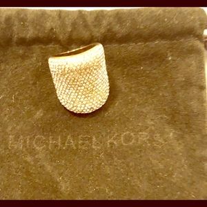 Michael Kors Gold Pave Saddle Ring
